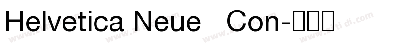 Helvetica Neue   Con字体转换